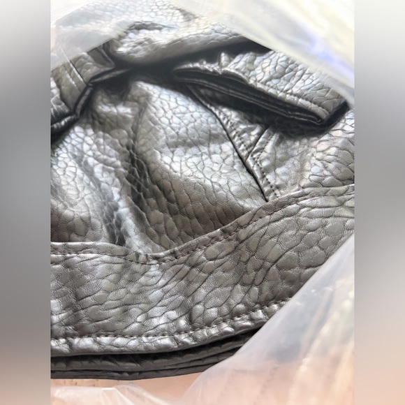 NWT Jou Jou Black Faux Leather Moto Biker Jacket Plus Size 3X Curve - Picture 5 of 5